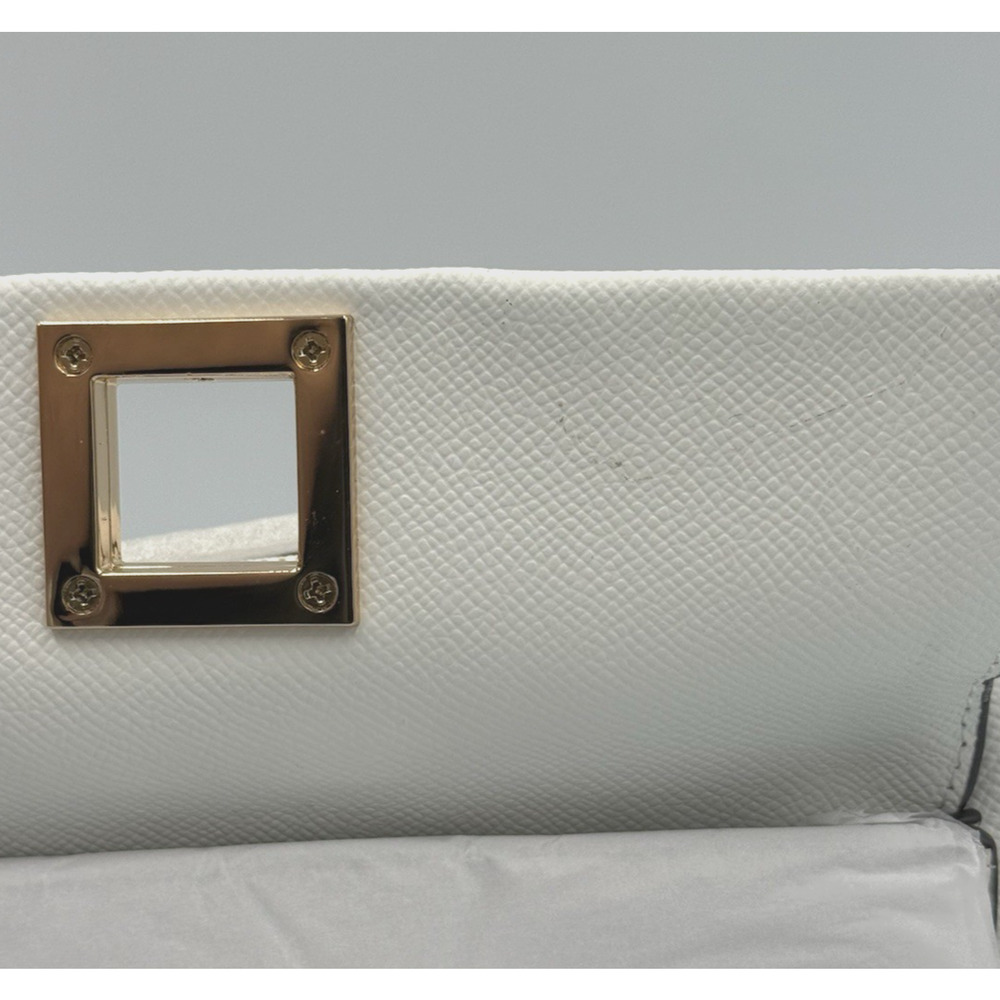 Michael Kors Sylvia Large Double Zip Crossbody Optic White Leather New With Tags - Picture 7 of 11